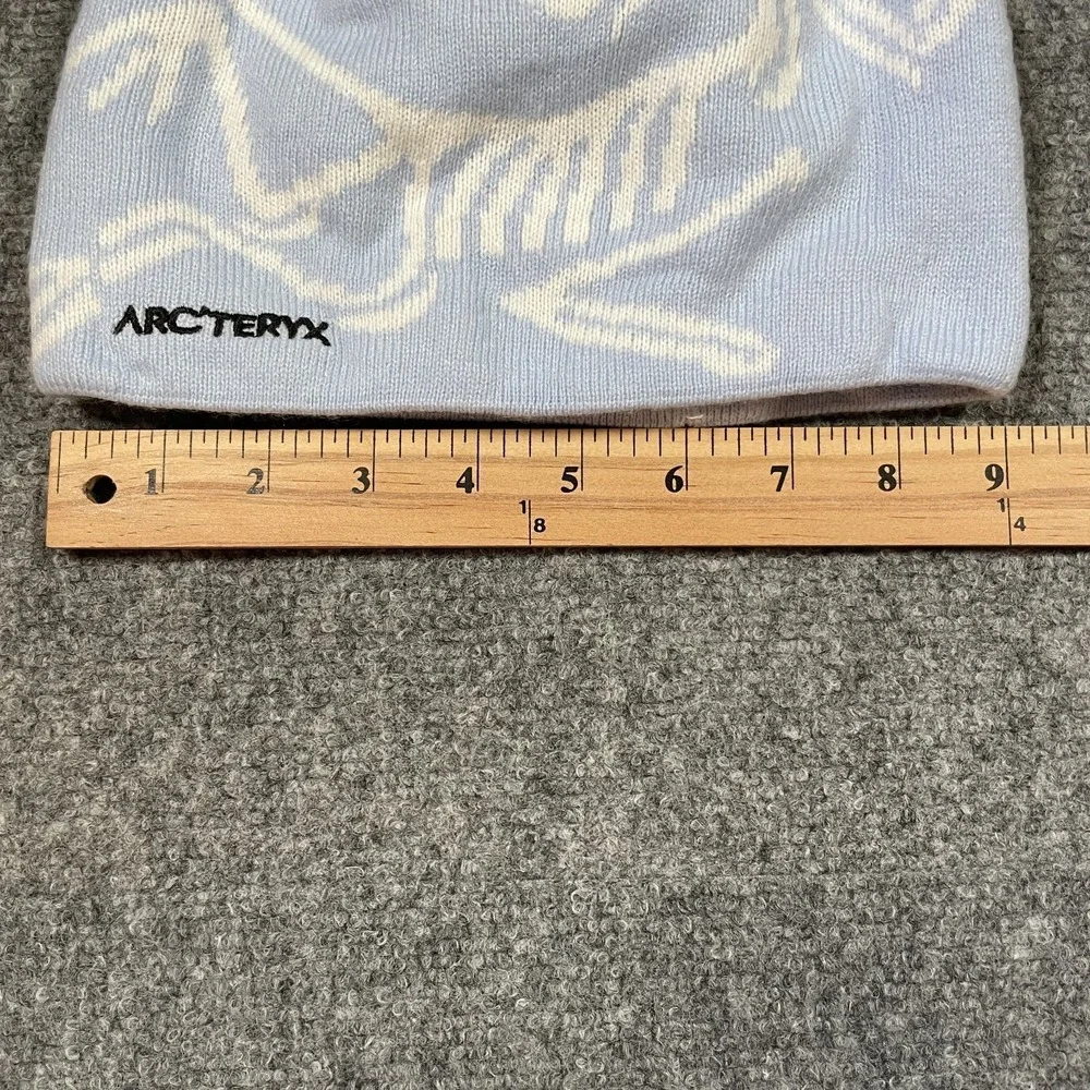 Arc'teryx Bird Head Toque Light Blue Beanie Wool Winter Ski Hat Unisex - Picture 3 of 6
